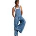 Women's Loose Fitting Sleeveless Jumpsuit With Side Pockets Relaxed Everyday Wear Versatile Comfortable Feshion Trend_mkmklike.com