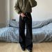 Men's Clothing Retro Original Black Wide Leg Jeans Casual Loose Denim Straight Long Pants_mkmklike.com