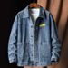 Loom Spring Autumn Large Size Denim Men's Loose Workwear Jacket Korean Style Trendy Brand Handsome European And American_mkmklike.com