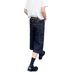 Breasted Design Summer Washed Blue And Black Seven-point Jeans Men's And Women's Loose And Versatile Wide-leg Tooling Shorts_mkmklike.com