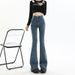 Women's Clothing Flared Jeans High Waist Vintage Denim Pants Slim Fit Retro Bootcut Style For Petite & Tall_mkmklike.com