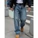 Men's Vintage Baggy Jeans – Oversized Relaxed Fit With Distressed Wash (Indigo Blue) – Streetwear Essential S-2xl_mkmklike.com