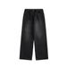 CATTEEIUS Men's Washed Straight-Leg Jeans Vintage Blue Relaxed Fit Casual Streetwear Denim Pants_mkmklike.com