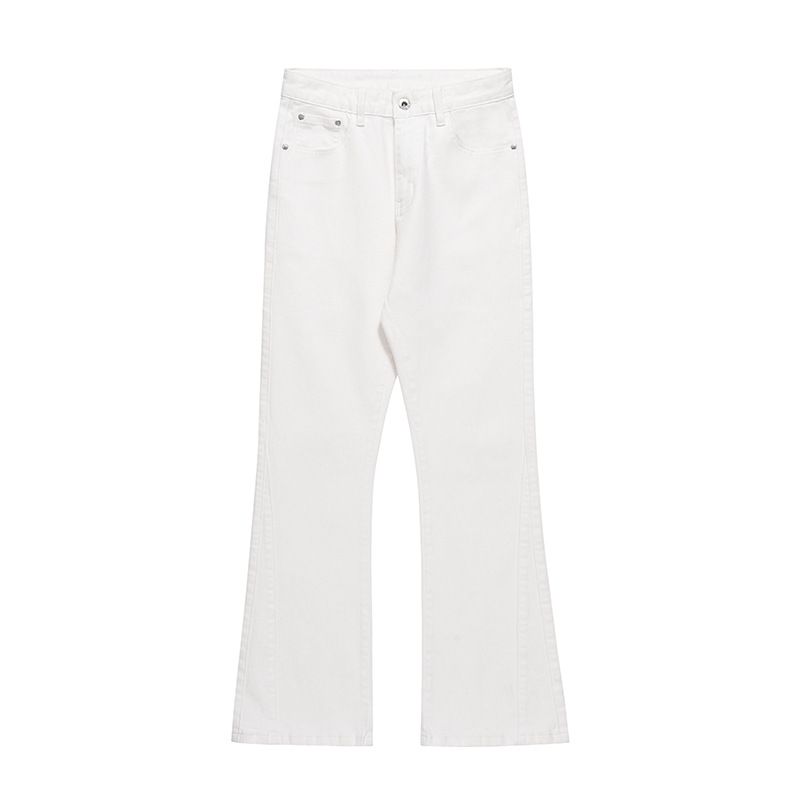 Men's Clothing Solid Color Flared Jeans High End Men's Trendy Hip Hop Casual Pants Niche Trendy Brand Loose Trousers_mkmklike.com