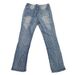Men's Stretch Denim Jeans - Classic Straight Fit With Pearl Embellishments For Casual & Stylish Look (Blue/Black)_mkmklike.com