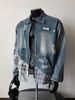 Men’s Distressed Patchwork Denim Jacket – Vintage Grunge Plaid Coat, Oversized Fit (M-XXXL, Blue)_mkmklike.com