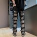 Men's Ripped Jeans Spring Double Line Dyed Seams New Style Denim_mkmklike.com