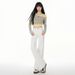 Sexy Hot Girl White Stretchy Flared Jeans For Women, New Spring Style, Non-clamming Mid-waist Bootcut Pants, Slimming_mkmklike.com
