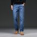 Spring And Autumn Large Straight Jeans Men's Cotton Simple Loose Jeans Men's Fattened Plus Size Business Pants_mkmklike.com