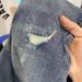 Men's Slim Fit Stretch Jeans Distressed Nine-Tenths Denim Pants Breathable Cotton Mid-Rise Button Fly Light Wash Blue Casual Streetwear_mkmklike.com