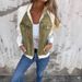 Women's Denim Patchwork Jacket With Raglan Sleeves - Stylish & Comfortable Casual Coat For Fall & Winter_mkmklike.com