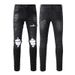 Trendy Brand Men's And Women's Same Casual Pants American Retro Washed Ripped Jeans Men's Pants Men's Ripped Pants 1343_mkmklike.com