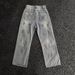 Men's Slim Fit Straight Leg Jeans Western Hip Hop Street Style Paint Splatter Distressed Finish American High Street Vibe_mkmklike.com