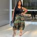 Women's Clothing Women's Camouflage Print Capri Pants Fashionable Casual Jeans Style Elastic Waist Straight Leg_mkmklike.com