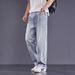 Ripped Jeans Men's Straight Loose Harlan Tide Brand Retro Wash Fattened Trousers Wide Legs American_mkmklike.com