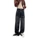 Nordmann Men's Cargo Jeans Autumn Winter New American Style Wide Leg Floor-Length High Street Ins Trend Brand Straight Casual_mkmklike.com