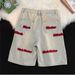 Men's American Style High Street Embroidered Denim Shorts Straight Leg Fashionable Design Petite Fit 2026 Style_mkmklike.com