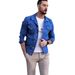 Loom European And American Style Solid Color Cross-Border Plus Size Jacket Autumn Winter Coat Turn-Down Collar Denim Slim Fit_mkmklike.com