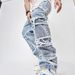 2025 New Casual Biomimetic Denim Men's American Trendy Loose High Street Wide Leg Pants_mkmklike.com