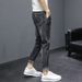 BOY Men's Jeans For Spring And Autumn, Trendy Slim Fit, Casual Straight Leg Pants, 2024 New Thin Autumn Style_mkmklike.com