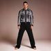 Men's Casual Fashion Washed Denim Jeans American Style Loose Fit Mid Waist Wide Leg Pants Black Blue Cotton Jeans_mkmklike.com