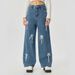 Women's Clothing Butterfly Embellished High Waist Wide Leg Jeans For Women - Flowy Denim Pants With Bohemian Style, Comfortable Cotton Blend, XS-2XL_mkmklike.com