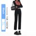 Clair Black Straight-Leg Fleece-Lined Jean For Women Autumn Winter 2025 New Style Petite High-Waited Slim Fit Cigarette_mkmklike.com
