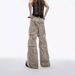 Men's Clothing Retro Damaged Raw Edge Casual Trousers Heavy Industrial Denim High Street Cool_mkmklike.com