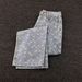 Men's Light Blue Jacquard Print Jeans – High-Waisted Straight-Leg With Flared Hem (S-3XL, Vintage Wash, Slim Fit, Streetwear Staple)_mkmklike.com
