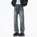 Cleanfit Autumn And Winter New Jeans Men's Fit Straight Tube Loose Plus Size Youth Middle Waist Trendy Retro Washed Mi Kechi Clothes Decoration K11_mkmklike.com