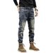 High End Slim Fit Ripped Jeans for Men Straight Leg Midweight Autumn Long Pants Retro Nostalgic Edgy Trendy Versatile_mkmklike.com