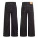 Vintage Distressed High-Waisted Flare Jeans For Men & Women – Retro Wide Leg Denim Pants With Stretch Comfort_mkmklike.com