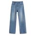 2024 Women's Jeans High Waist New Large Size Slimming Loose Versatile Narrow Version Pear Shape Body Wide Leg Fleece_mkmklike.com