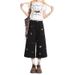 Women's Clothing Women's Distressed Washed Loose Straight Wide Leg Capri Pants Puppy Embroidery For Formal & Casual For Women_mkmklike.com