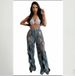 Women's Clothing Stretch Denim Jeans Personalized Twisted Hollow Loose Large Straight Fabric_mkmklike.com