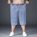 Loose Plus Denim Shorts Large Size Cropped Men's Trendy Versatile Summer Mid-Length Pants_mkmklike.com