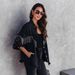 Women's Heavy Duty Style Chain Studded Single Breasted Coat_mkmklike.com