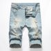 Men's Distressed Denim Shorts - Street Style Straight Cut Casual Summer Shorts For Men (Multiple Colors & Sizes)_mkmklike.com