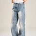 Men's Stylish Minimalist Harajuku Style Trendy Jeans Relaxed Artistic American Vibe_mkmklike.com