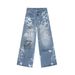 EF JEANS | 2024 New American Trend Street Graffiti Fun Straight Floor Mopping Wide Leg Pants Jeans_mkmklike.com