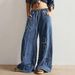 High Waist Flared Jeans for Women Retro Washed Butterfly Detail European American Style Cross Border Wholesale Foreign Trade Hot Item_mkmklike.com