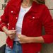 Women's Denim Jacket With Turn-Down Collar & Front Pockets, Slim Fit Short Casual Coat, Streetwear Fashion For All Sizes_mkmklike.com