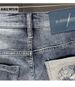 Luxury Embroidered Ripped Patch Denim Shorts For Men Trendy High-End 5 Inch Midweight Cotton Black Blue Half Leg Shorts_mkmklike.com