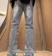 Cleanfit Men's Smoky Gray Cement Colored High Street American Retro Vibe Pants, Slim Fit, Slightly Flared._mkmklike.com