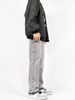 Men's Loose Fit Straight Leg Jeans Light Gray Retro Trousers High Street Style Trendy Design For Spring And Autumn_mkmklike.com