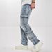 Men's Vintage Cargo Jeans - High Street Fashion Loose Fit Straight Leg Denim Pants With Multiple Pockets For Casual Wear_mkmklike.com