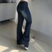 K New Women's Straight Leg Micro Flared Jeans With Street Style, Spicy Girl, Low Waist, Floor Length Pants, Long Pants_mkmklike.com
