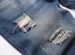 "Men's Distressed Denim Shorts – Trendy Ripped Five-Point Cut With Mid-Waist Straight Fit (Sizes 28-42, Bluish/Black)"_mkmklike.com