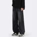 Patchwork Jeans For Men, Autumn Style, Wide-Leg, Draped, Loose Straight Pants, Niche Design, High-End American High_mkmklike.com