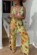 Women's Clothing new wide-leg pants printed trousers mid-waist casual pants_mkmklike.com